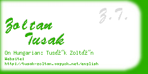 zoltan tusak business card